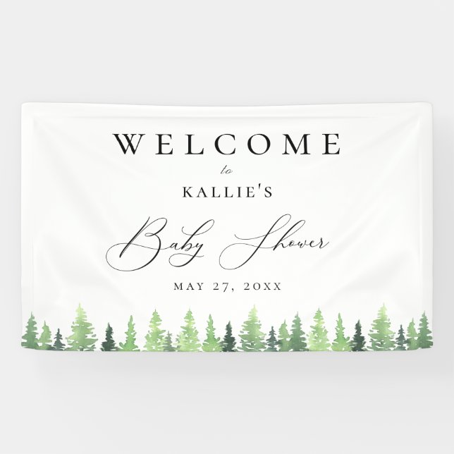 Banderoles Baby shower forestier (Horizontal)