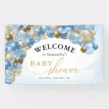 Baby shower Garçon Arch Blue & Gold