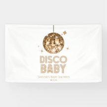 Baby shower Gold Disco Ball "Disco Baby"