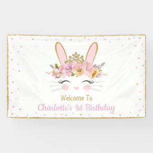 Banderoles Baby shower lapin mignon Anniversaire Retour Retou
