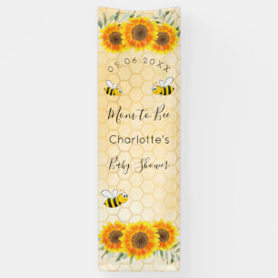 Banderoles Baby shower maman à être tournesol jaune nid d'abe