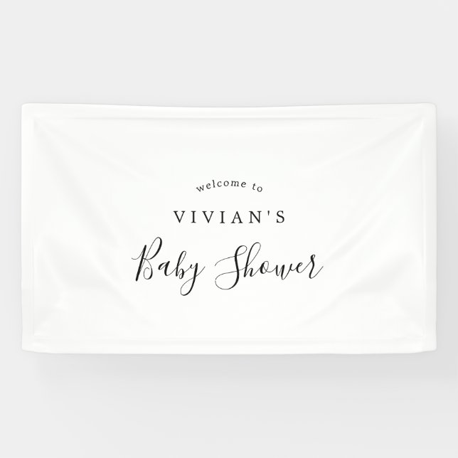 Banderoles Baby shower minimaliste (Horizontal)