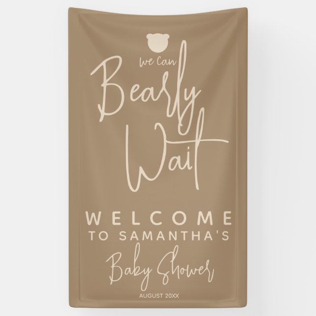 Banderoles Baby shower minimaliste simple et moderne (Vertical)