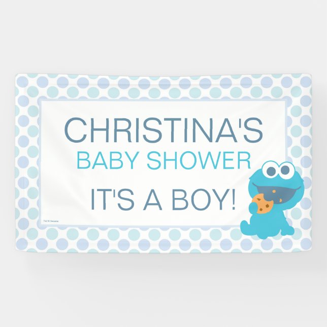 Banderoles Baby shower Monster Cookie (Horizontal)