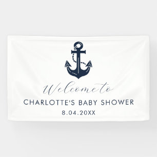 Banderoles Baby Shower Naissance Thème Ancre de Marine Person