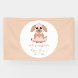 Banderoles Baby shower Neutre Personnalisé Puppy Bienvenue
