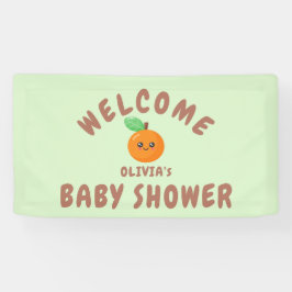 Banderoles Baby shower orange de Little Cutie