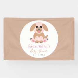 Banderoles Baby shower Party Personnalisé Chiot Neutral
