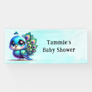 Banderoles Baby shower Petit Peacock Cute Personnalisé