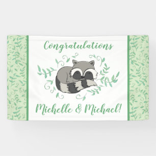 Banderoles Baby shower Raccoon