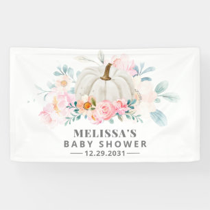 Banderoles Baby shower rose Roses Citrouille Floral