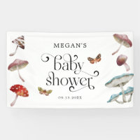 Baby shower Whimsical Mushroom & Moth
