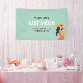 Banderoles Bachelorette Retro Sassy Dernier Rodeo Rose Vert