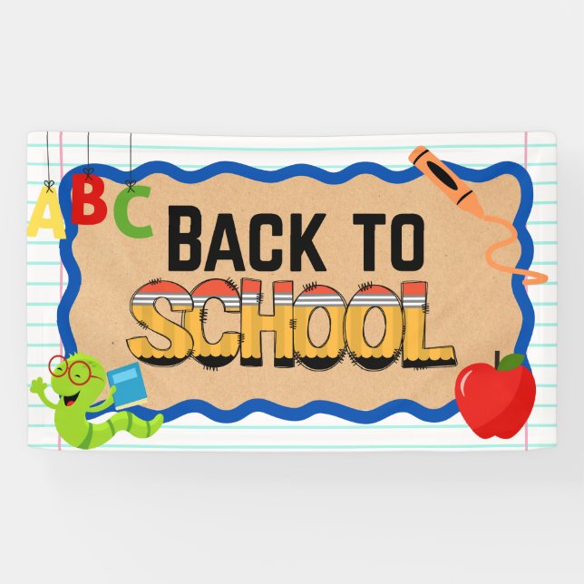 Banderoles Back to School Banners Signs School Event Poster (Horizontal)