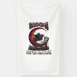 Banderoles Balais Amateurs Grim Reaper Moto Halloween R