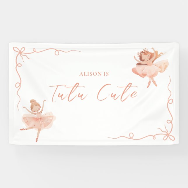 Banderoles Ballerine Arc-en-ciel Anniversaire (Horizontal)