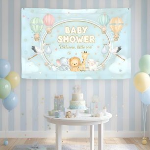 Banderoles Ballons Animaux Montgolfières Nuages Baby Shower M