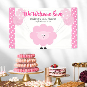 Banderoles Ballons d'agneau rose mignon Doux Baby shower fill