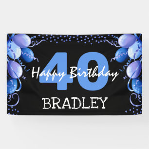 Banderoles Ballons et Parties scintillant Bleus N'importe que
