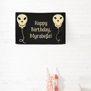 Banderoles Ballotte crâne Goth fête d'anniversaire