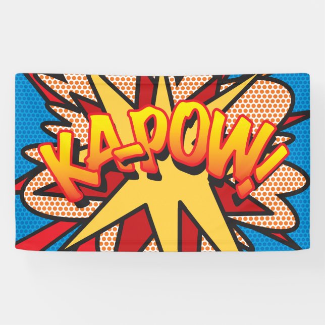 Banderoles Bande dessinée Pop Art KA-POW! (Horizontal)