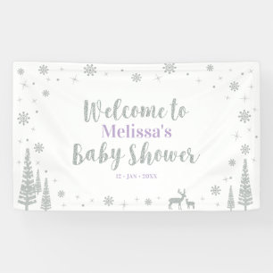 Banderoles Bandeau de Bienvenue pour Baby Shower d'Hiver Arge