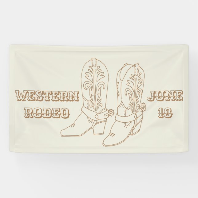 Banderoles Bandeau de démarrage personnalisé Cowboy (Horizontal)