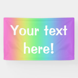 Banderoles Bandeau de fête personnalisée Rainbow