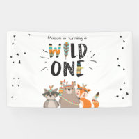 Bandeau de fond Wild one Table Tribal Woodland