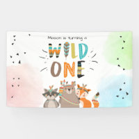 Bandeau de fond Wild one Table Tribal Woodland