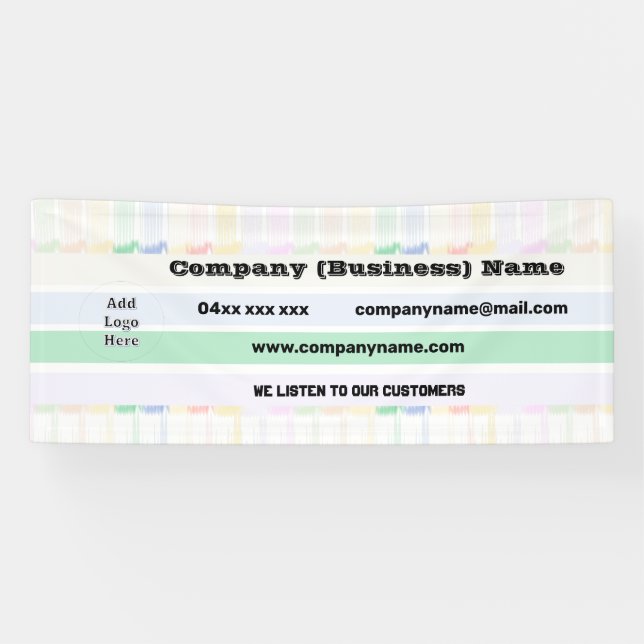 Banderoles Bandeau de la société Rainbow Custom avec logo (Horizontal)