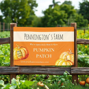 Banderoles Bandeau publicitaire Orange Citrouille Patch Farm 