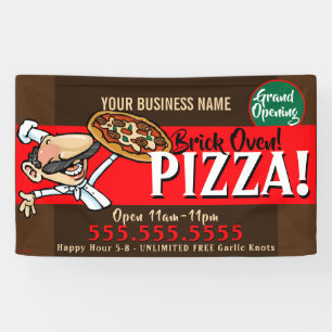 Banderoles Bandeau publicitaire personnalisable Pizza Busines
