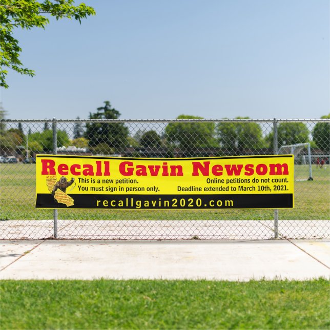 Banderoles Bandeau publicitaire recallgavin2020 (plus grande) (En situation)