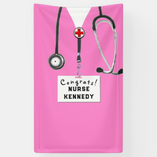 Banderoles Bandeau publicitaire sur les diplômes des infirmiè
