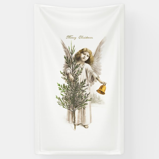 BANDEROLES BANDEROLE: VINTAGE NOËL ANGEL (Vertical)
