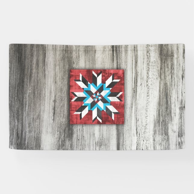 Banderoles Barn Quilt Star 1 (Horizontal)