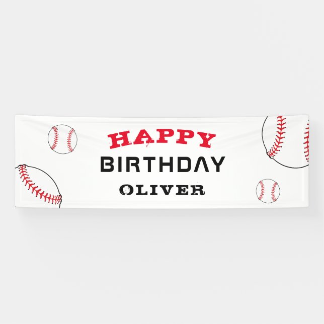 Banderoles Baseball Ball Sports Anniversaire de enfant Party (Horizontal)