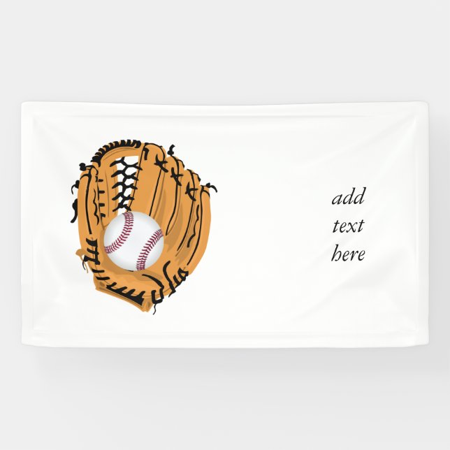 Banderoles Baseball Mitt et Ball (Horizontal)