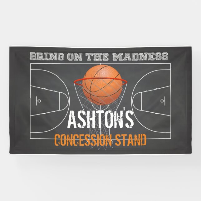 Banderoles Basket-ball Anniversaire, Basket-ball thème, Anniv (Horizontal)