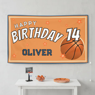 Banderoles Basketball Ball Sports Joyeux Anniversaire Context