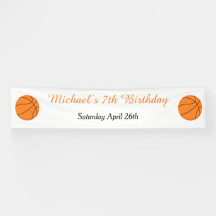 Banderoles Basketball Sports Orange Anniversaire