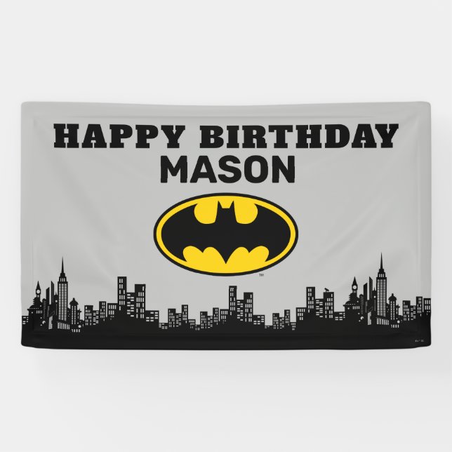 Banderoles Batman - Gotham City | Anniversaire  (Horizontal)