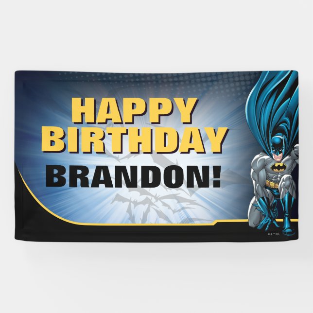 Banderoles Batman | Joyeux anniversaire (Horizontal)