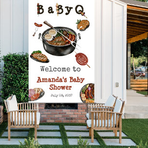 Banderoles BBQ Barbecue Jardin Baby shower de fête BabyQ