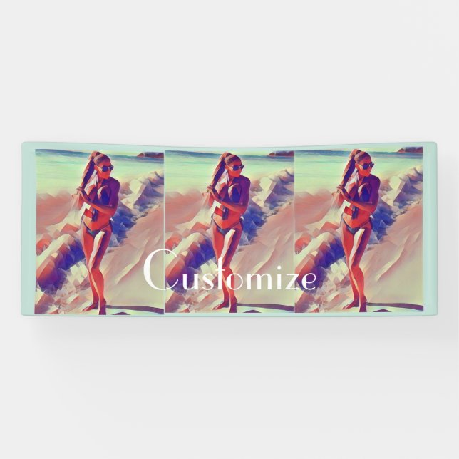 Banderoles Beach Girl Thunder_Cove (Horizontal)
