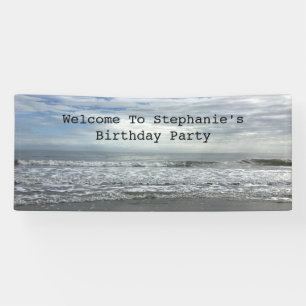 Banderoles Beach Ocean Water Sky Photo Cool fête d'anniversa