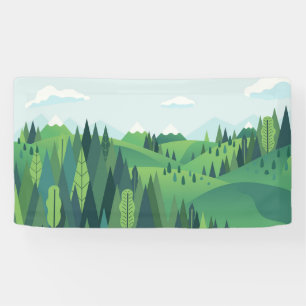 Banderoles Beau paysage de collines