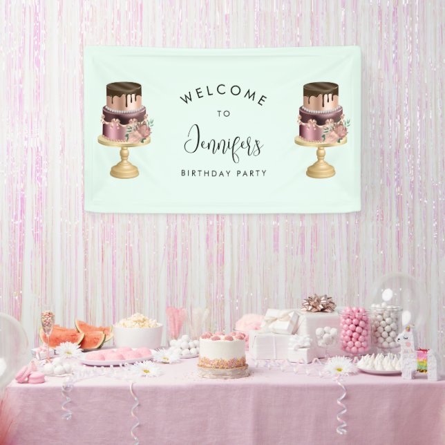 Banderoles Beau Shiny Luxury Party Cake Anniversaire (Fête)