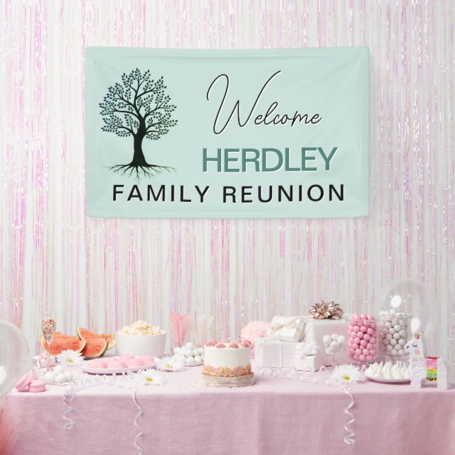 Banderoles Beautiful Family tree Family Reunion  (Fête)